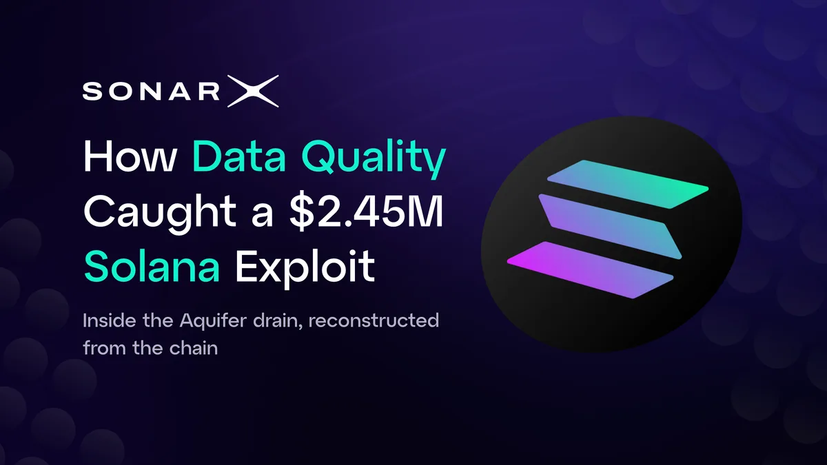 Inside the Aquifer Drain: A $2.45M Solana Exploit, Caught by Data Quality