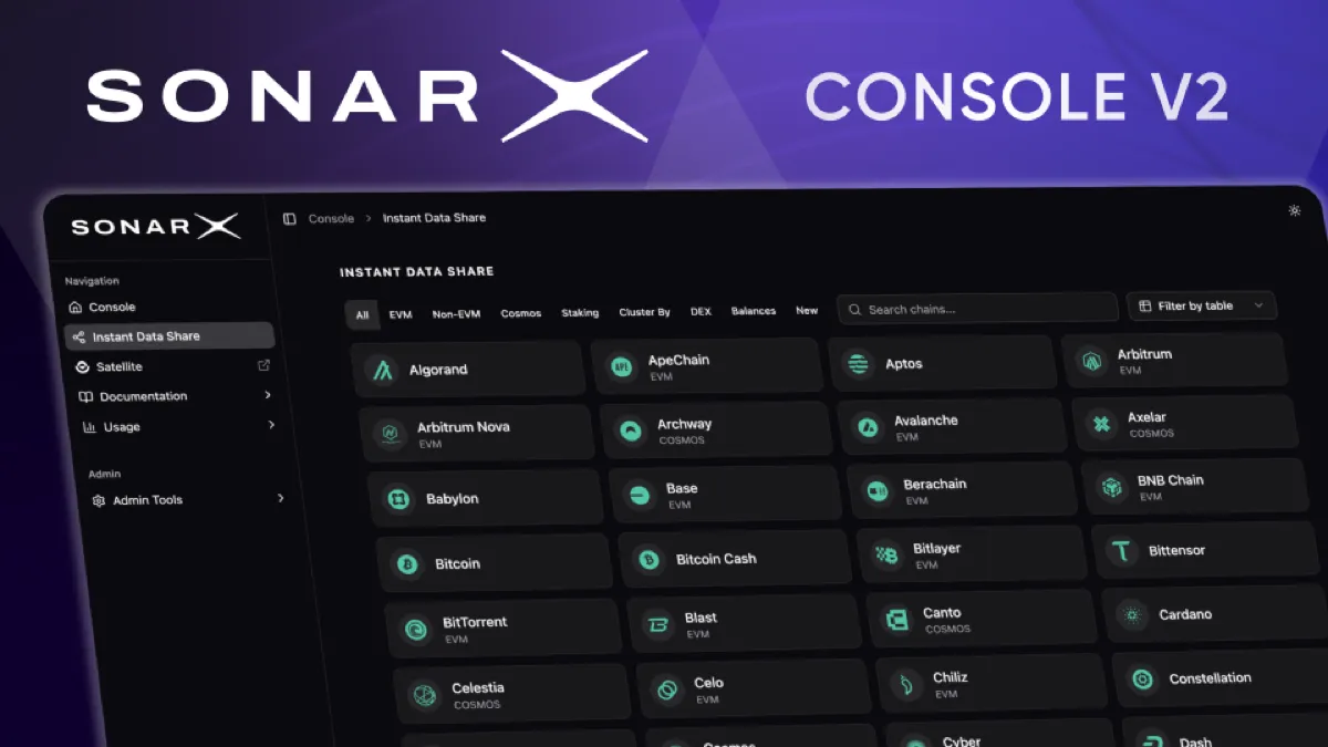 Console 2.0: A New Way to Explore SonarX