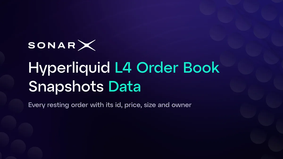 Hyperliquid L4 Order Book Snapshots Data