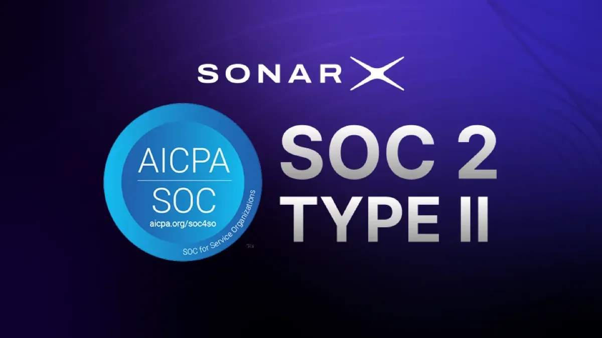 SonarX Achieves SOC 2 Type II Compliance